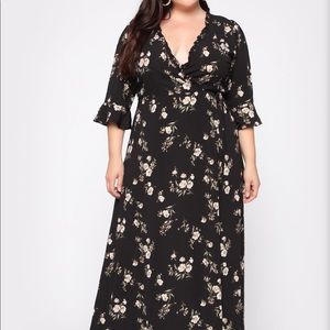 Fashion Nova Floral Wrap Dress-2X